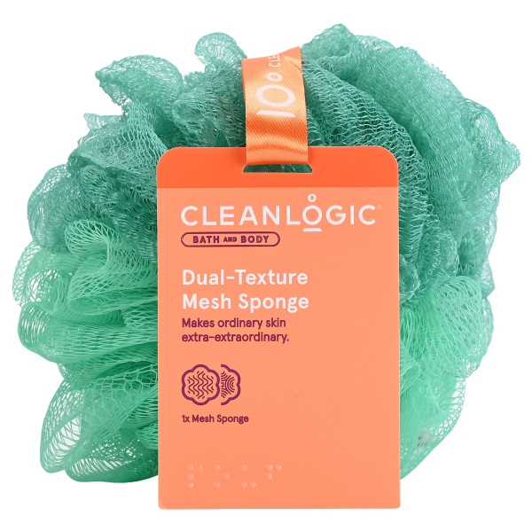 Bath and Body Dual-Texture Mesh Sponge 70g - Shelf Display