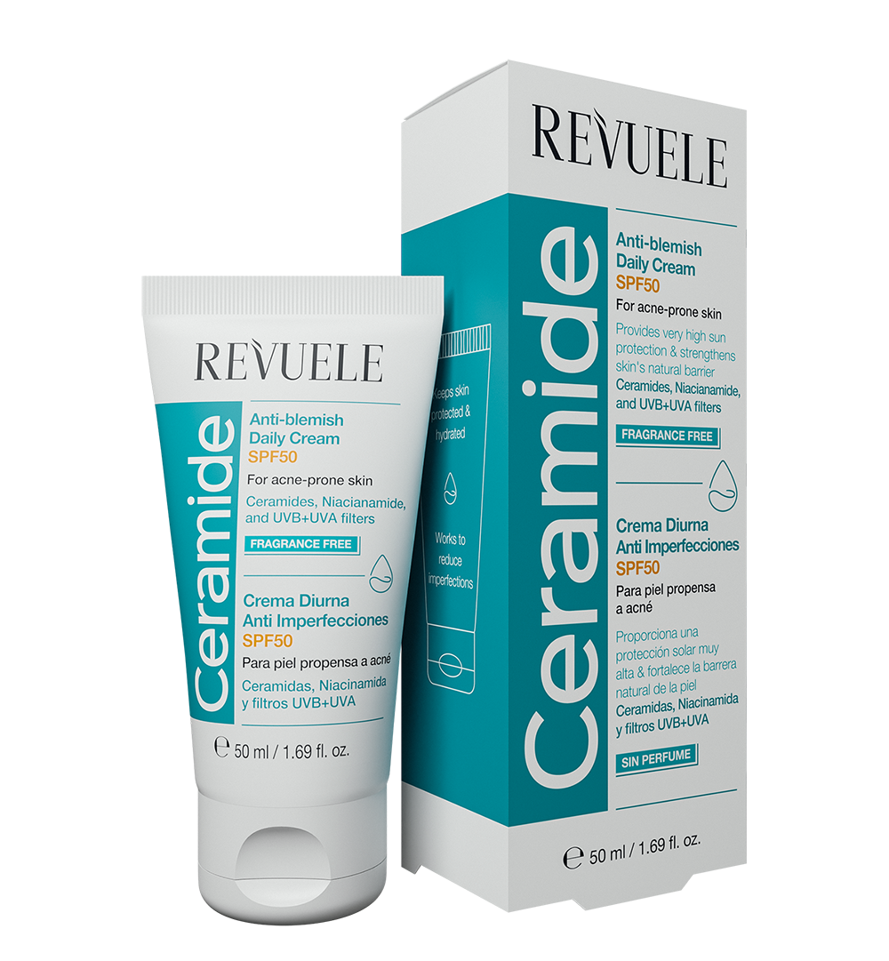 REVUELE CERAMIDE ANTI-BLEMISH DAILY CREAM SPF50